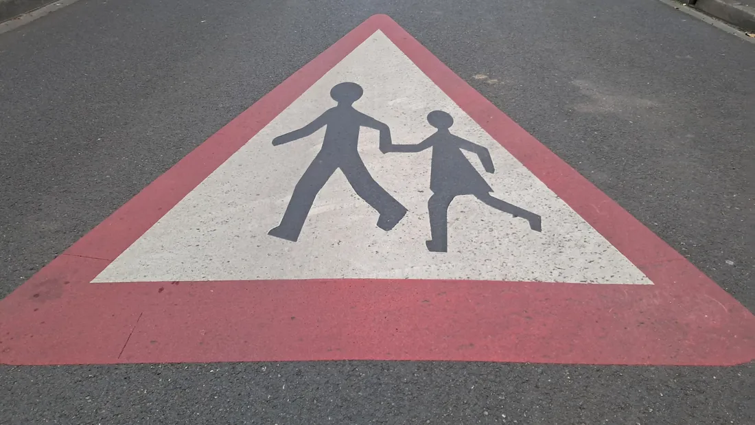 Ecole, classe, panneau route, Education