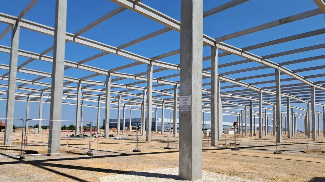 Travaux, centre distribution Amazon, travaux, juin 2025, Illiers-Combray