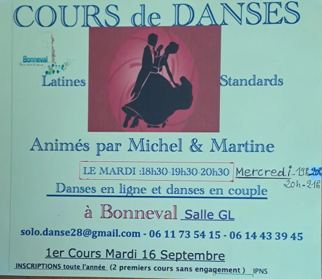 BONNEVAL - Cours de danses