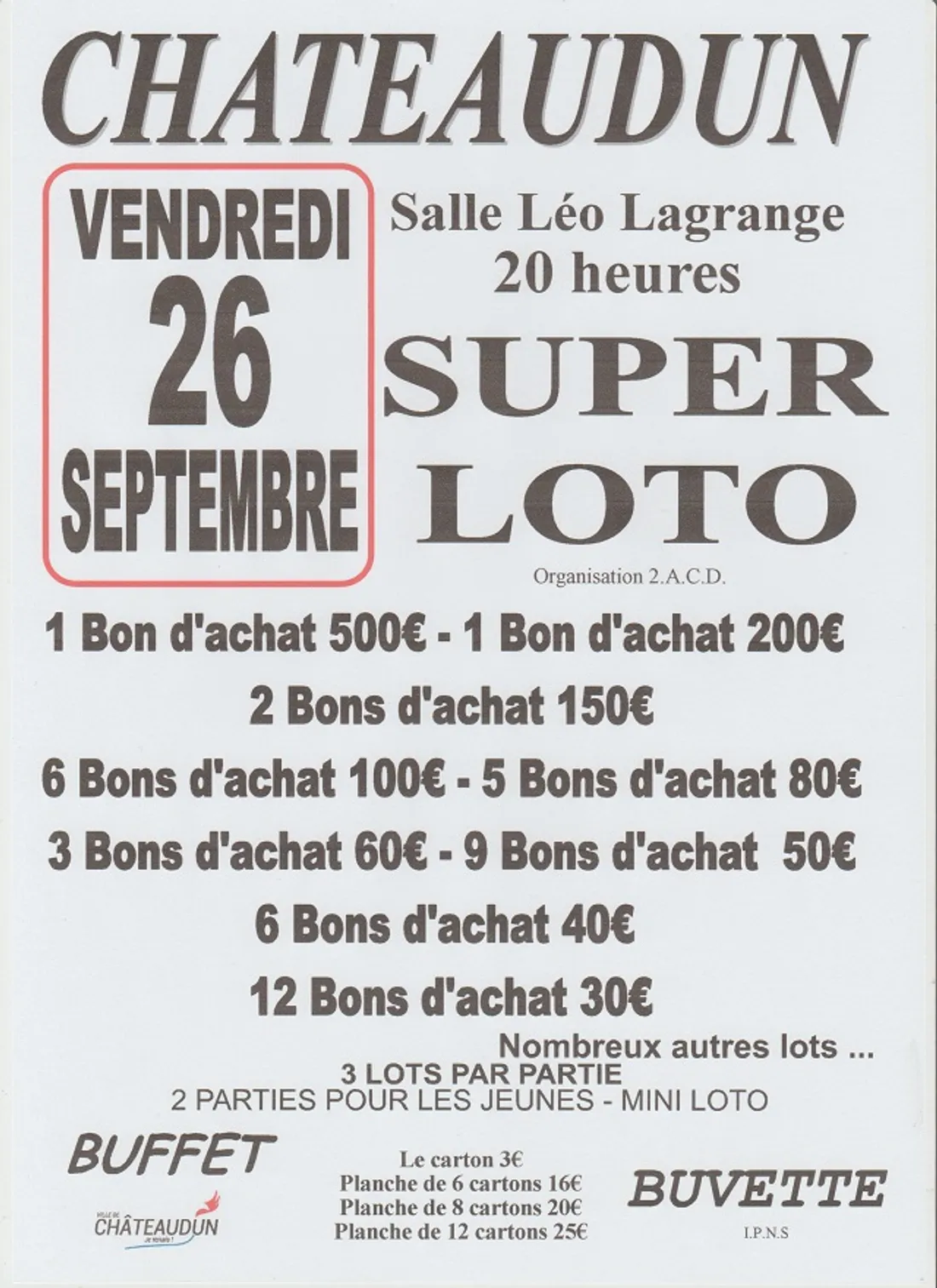 CHÂTEAUDUN - Loto de 2ACD