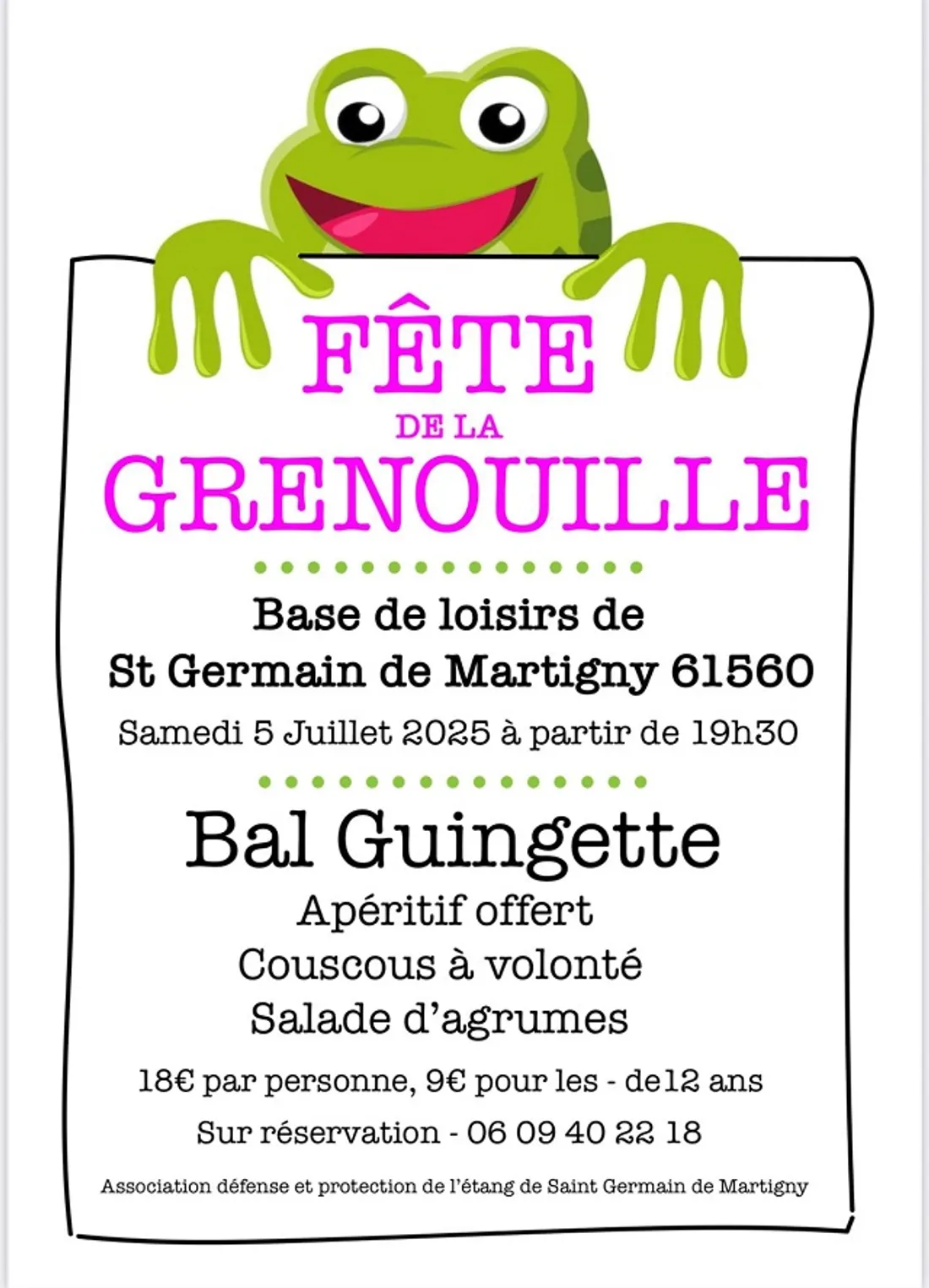 SAINT-GERMAIN-DE-MARTIGNY (61) - Fête de la grenouille