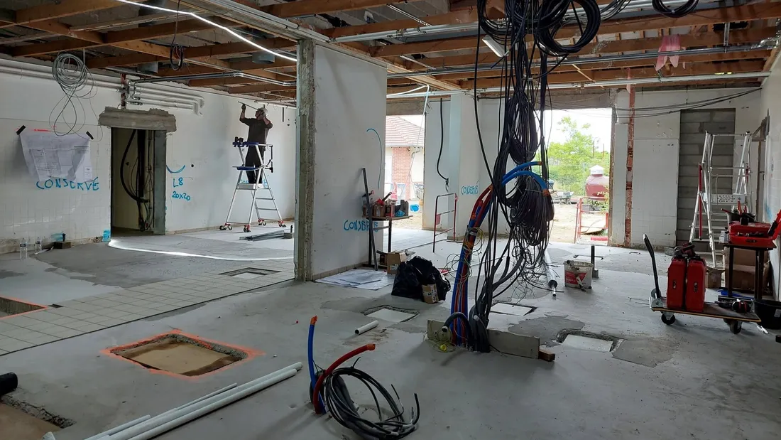 travaux  collège Jean Monnet à Luisant