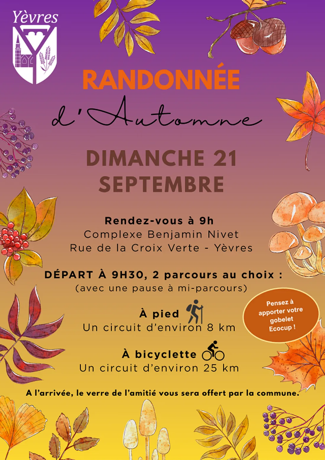 YÈVRES - Randonnée d'automne