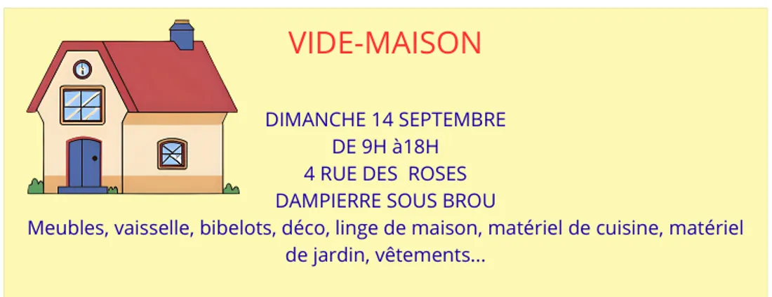 DAMPIERRE-SOUS-BROU - Vide maison