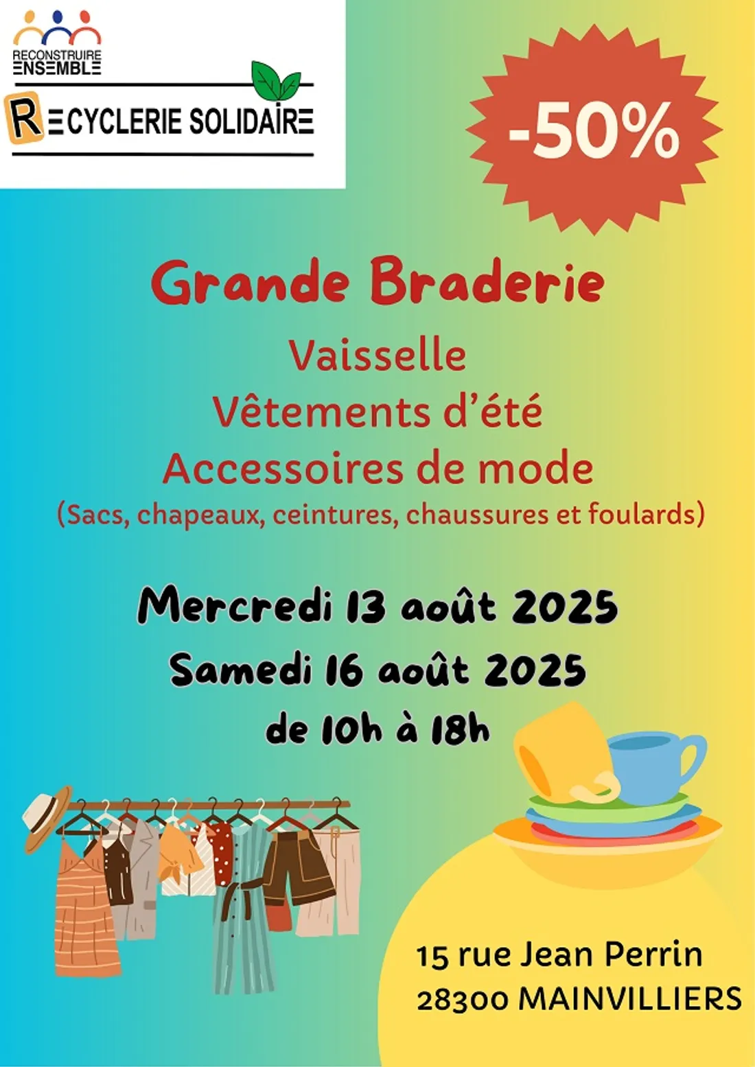MAINVILLIERS - Grande braderie à la Recyclerie Solidaire