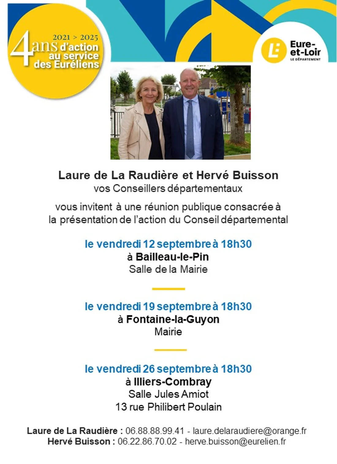 BAILLEAU-LE-PIN - Réunion publique de présentation de l'action du conseil départemental