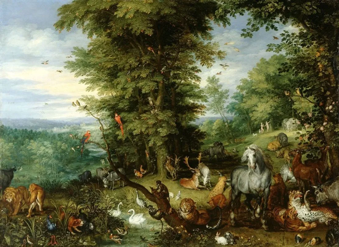 Jan Brueghel l'Ancien, Adam et Eve dans le Jardin d’Eden, 1615