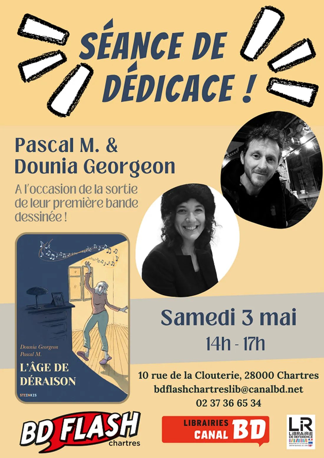 CHARTRES - Séance de dédicace : Pascal M & Dounia Georgeon