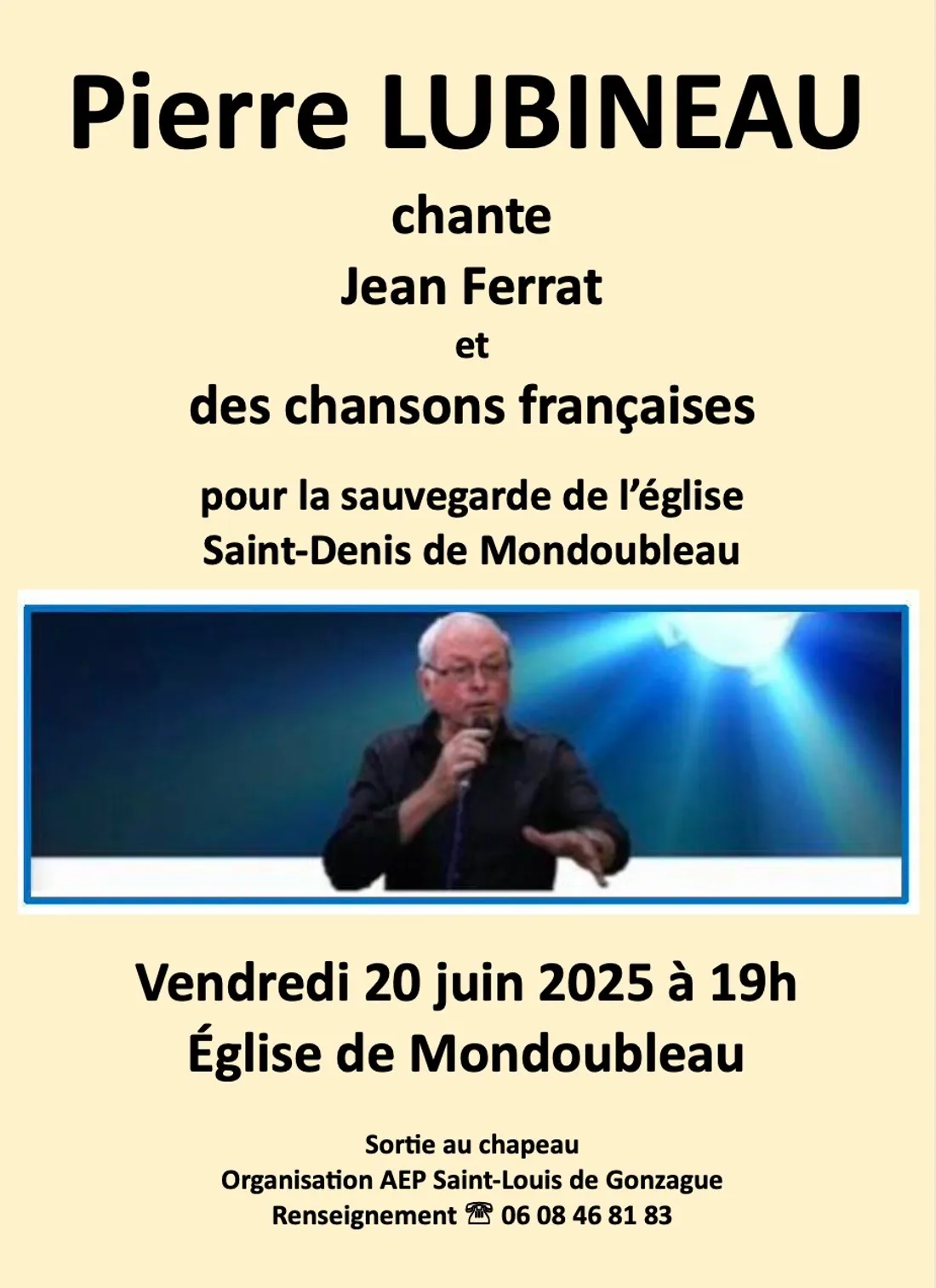 MONDOUBLEAU (41) - Pierre Lubineau chante Ferrat