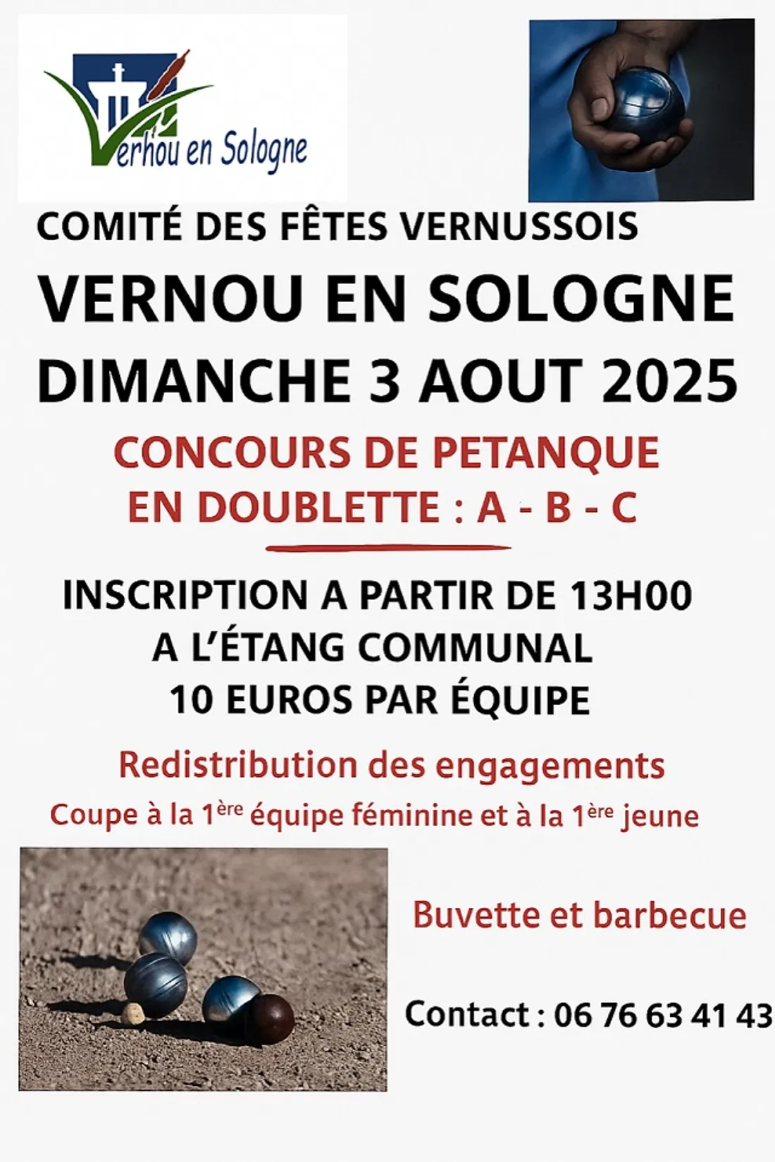 VERNOU-EN-SOLOGNE (41) - Concours de pétanque