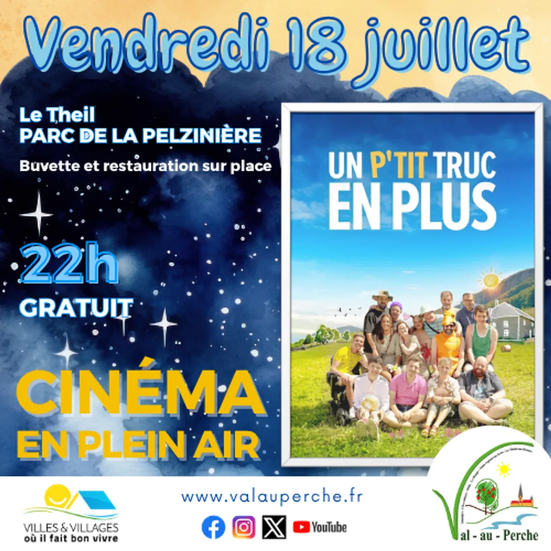 LE THEIL-SUR-HUISNE (61) - Ciné Plein Air : Un p'tit truc en plus