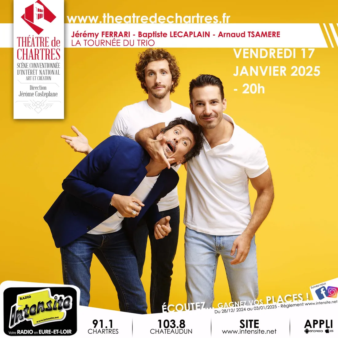 La Tournée du Trio passera par Chartres pour une soirée 100% humour !