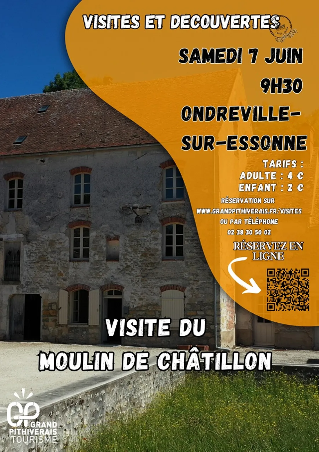ONDREVILLE-SUR-ESSONNE (45) - Visite guidée : Visite du Moulin de Châtillon