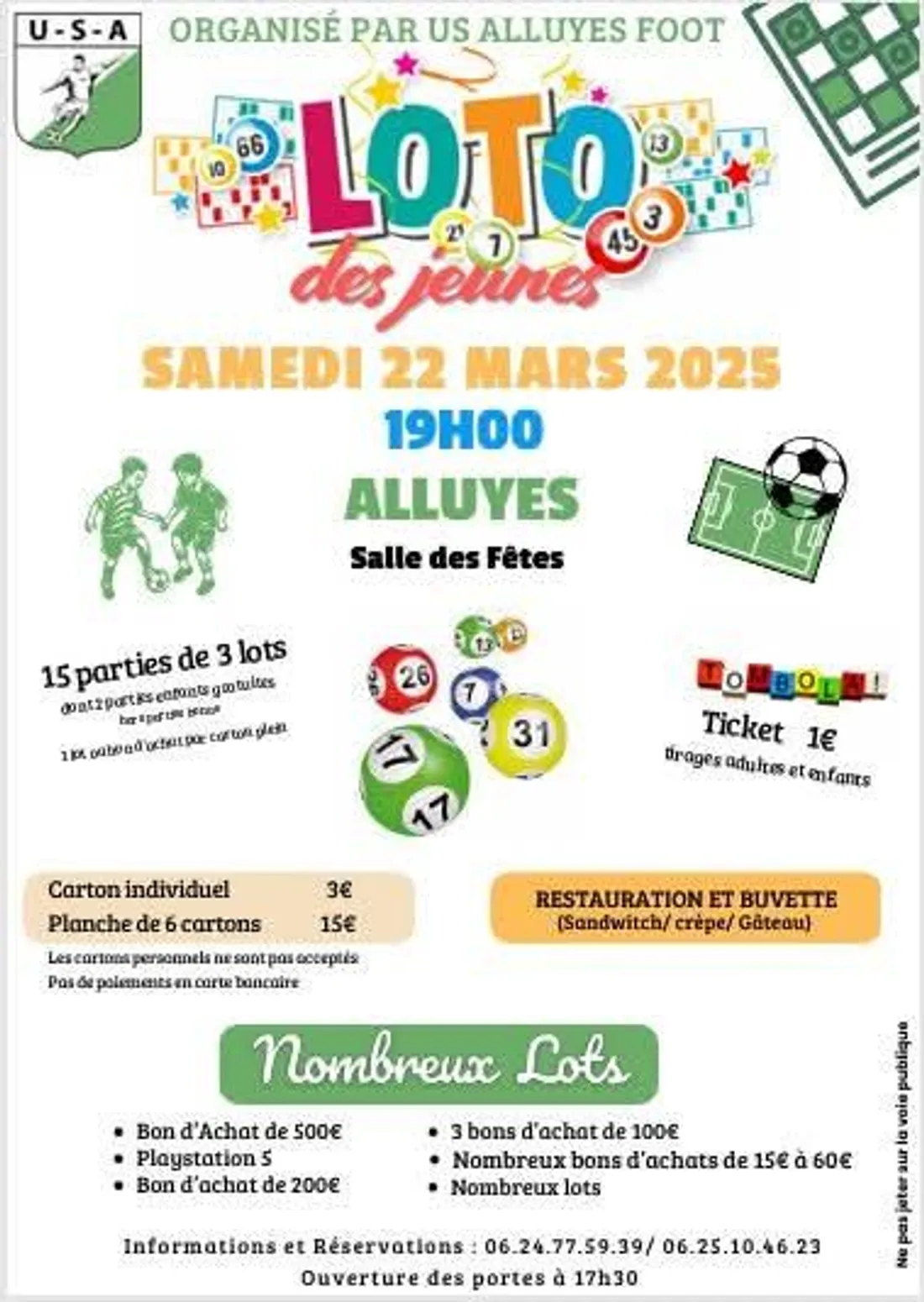 ALLUYES - Loto de l'US Alluyes Foot