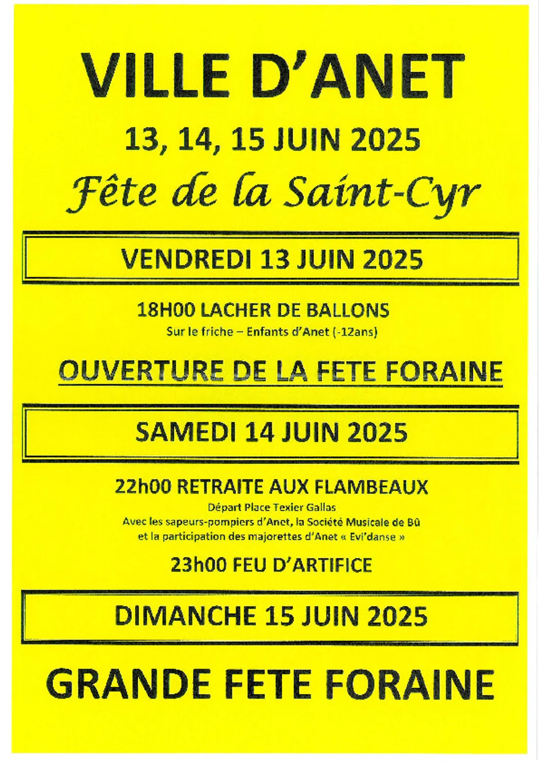 ANET - Fête de la Saint-Cyr