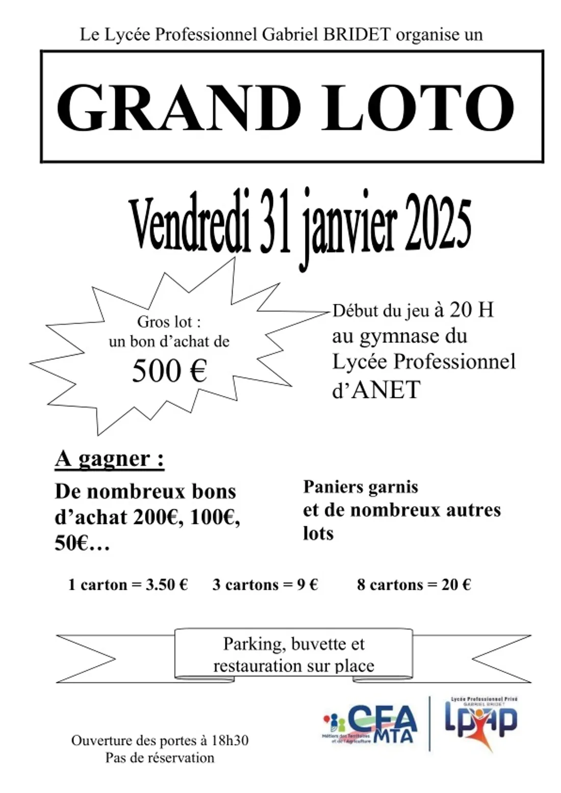 ANET LOTO 31 JANVIER