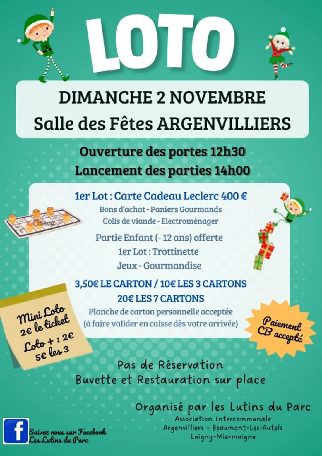 ARGENVILLIERS - Loto des Lutins du Parc