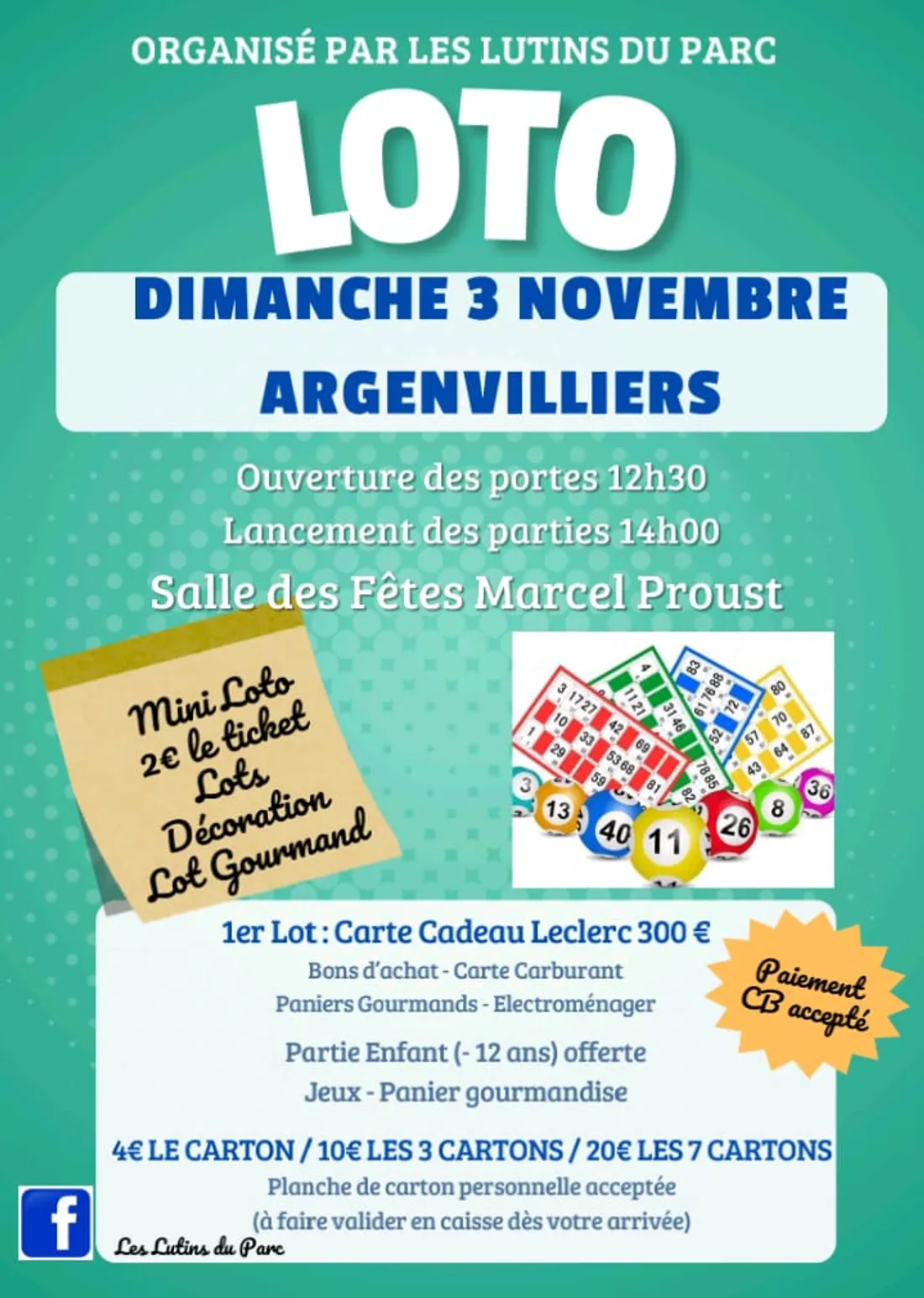 ARGENVILLIERS - Loto des Lutins du Parc
