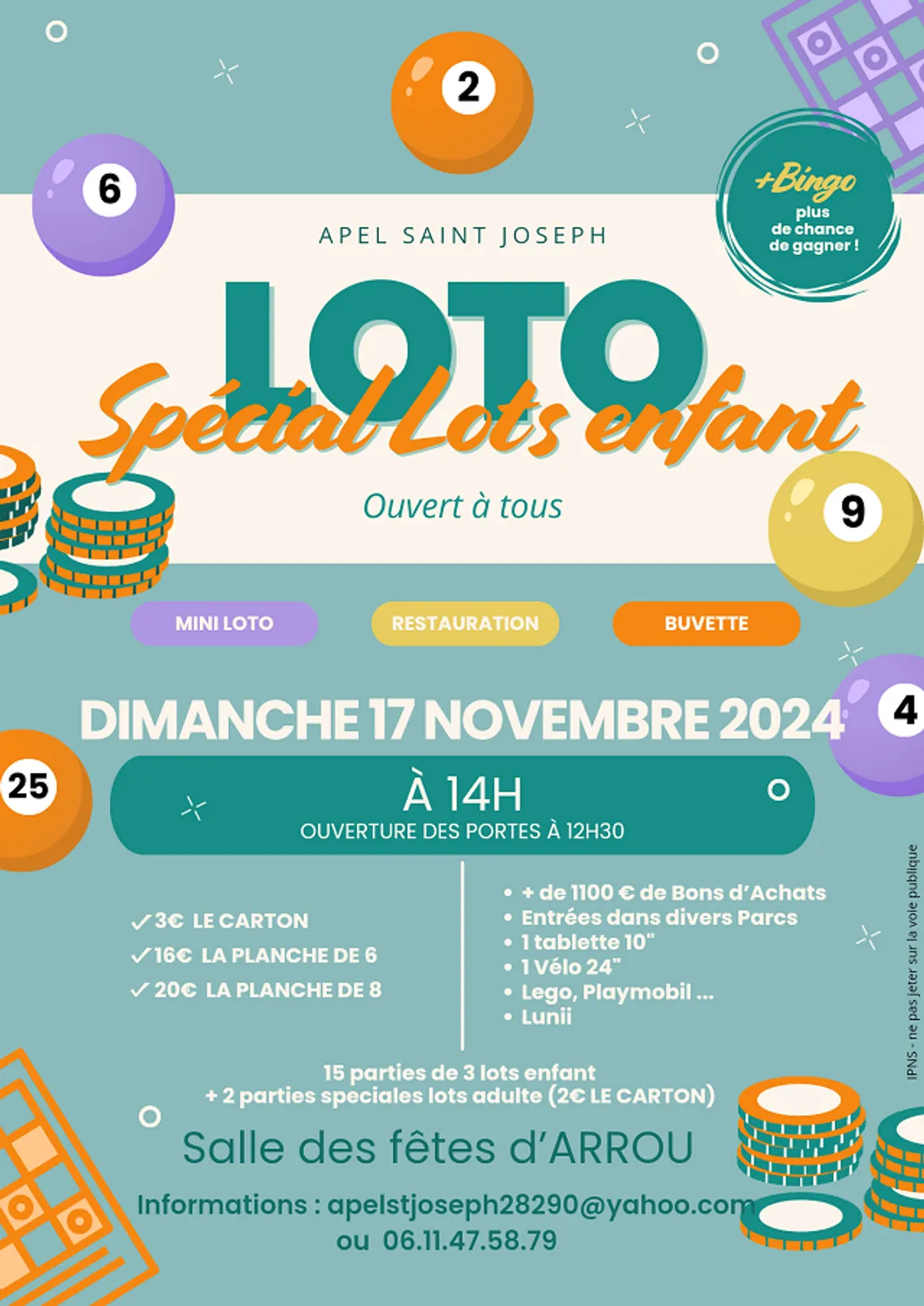 ARROU - Loto de l'APEL Saint-Joseph