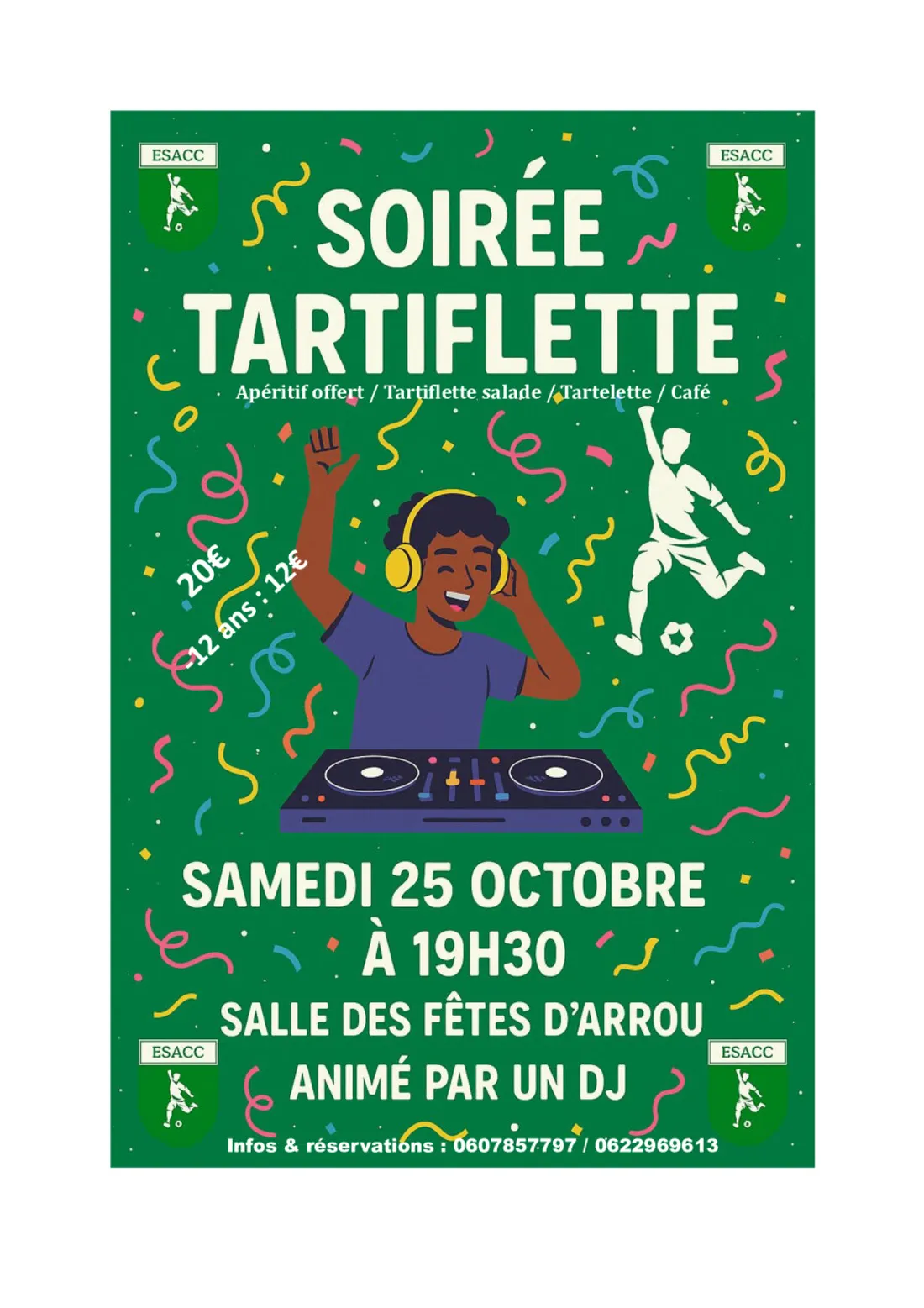 ARROU - Soirée tartiflette de l'ESAC