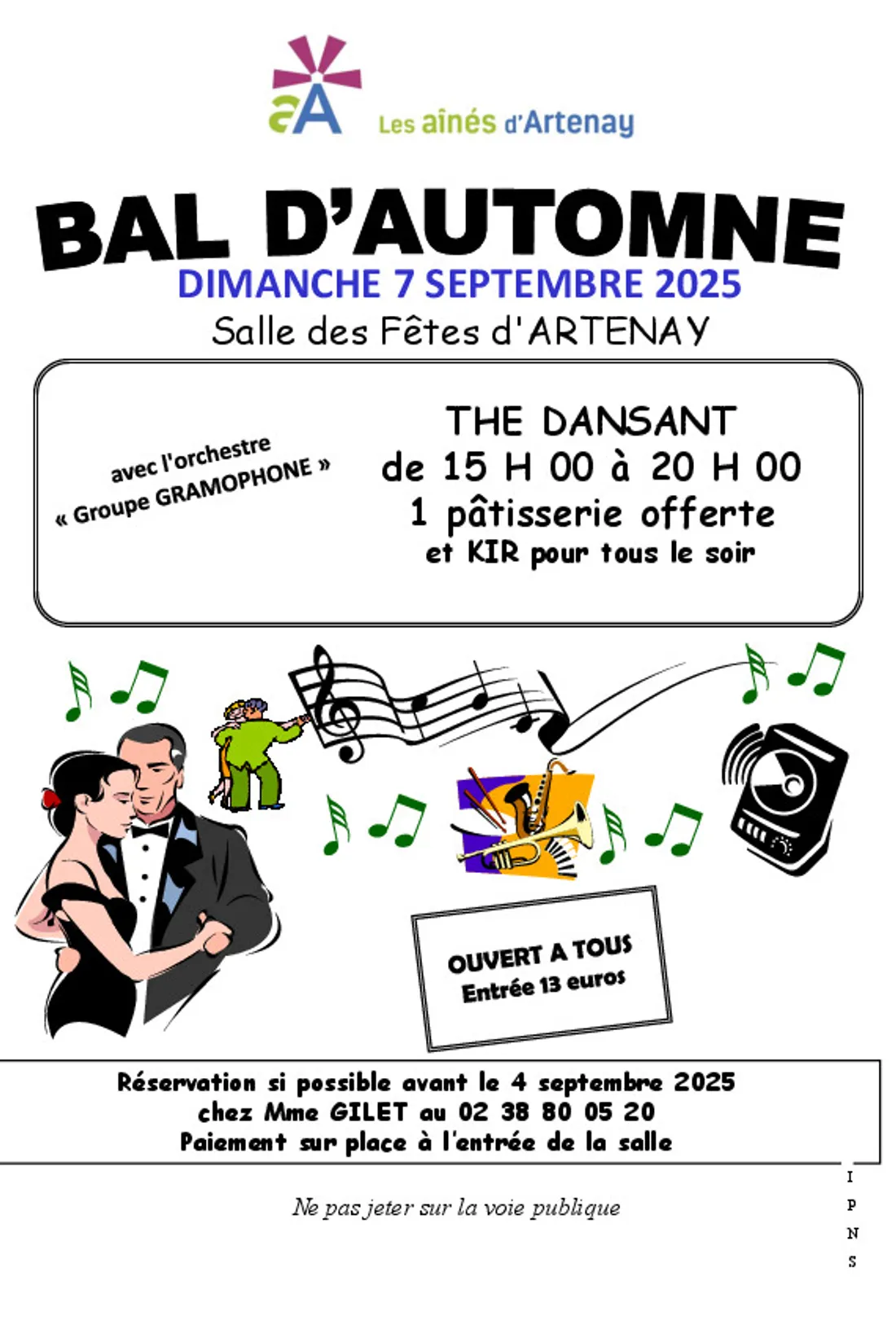 ARTENAY (45) - Bal d'automne des Aînés