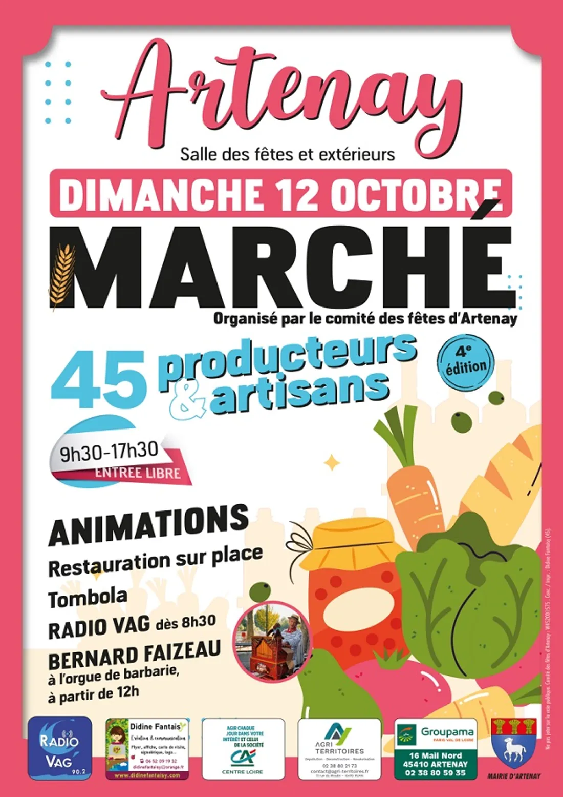 ARTENAY (45) - Marché de producteurs et artisans