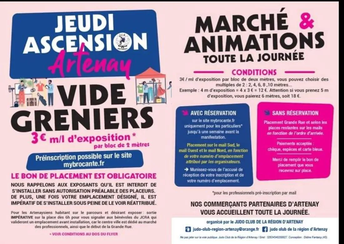 ARTENAY (45) - Vide-greniers de l'Ascension