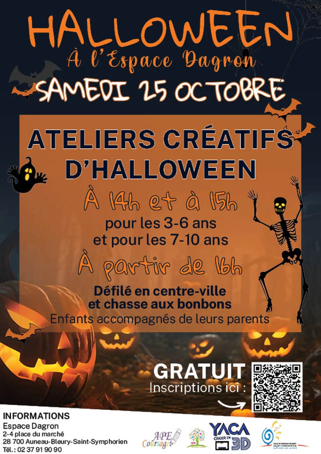 AUNEAU - Ateliers créatifs d'Halloween