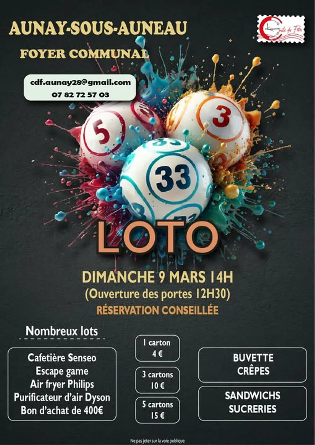 AUNAY-SOUS-AUNEAU - Loto du comité des fêtes