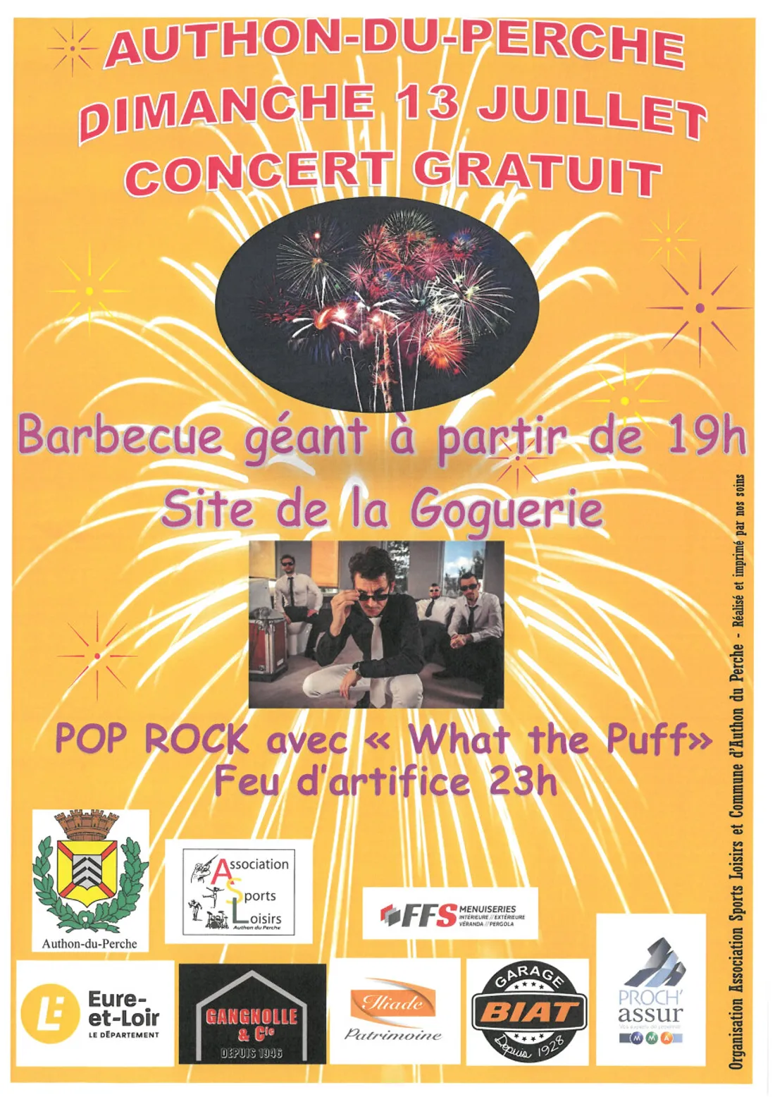 AUTHON-DU-PERCHE - Fête Nationale : barbecue, concert, Feu d'artifice
