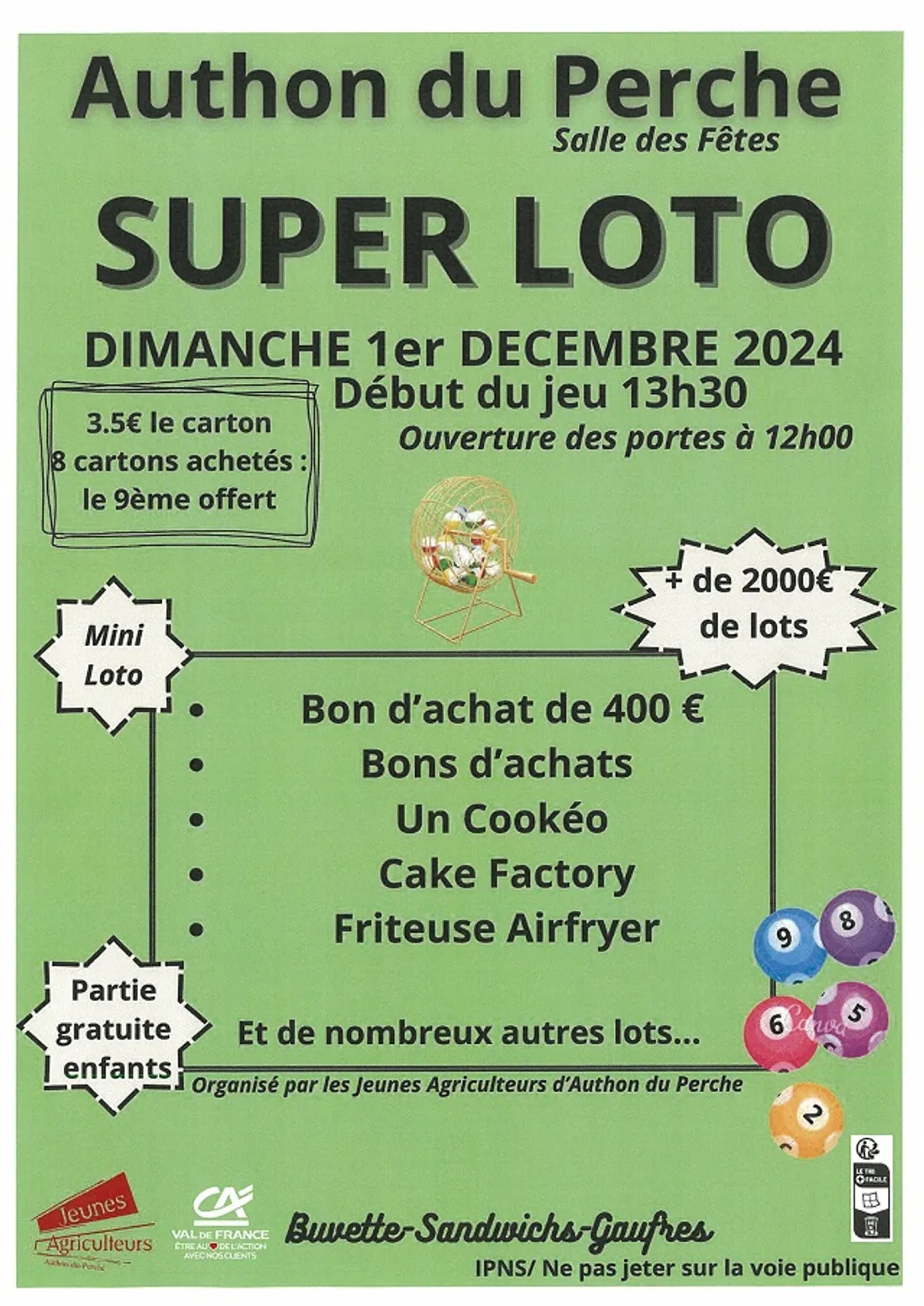 AUTHON-DU-PERCHE - Loto des Jeunes Agriculteurs