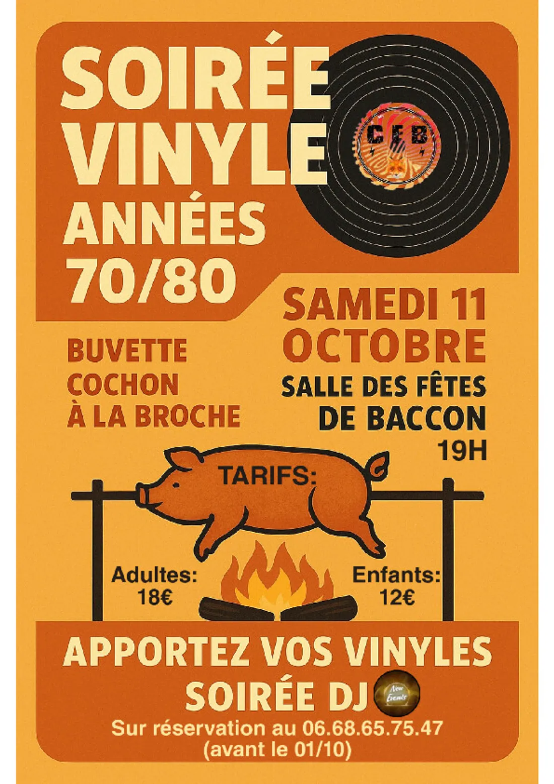 BACCON (45) - Soirée vinyle années 70/80