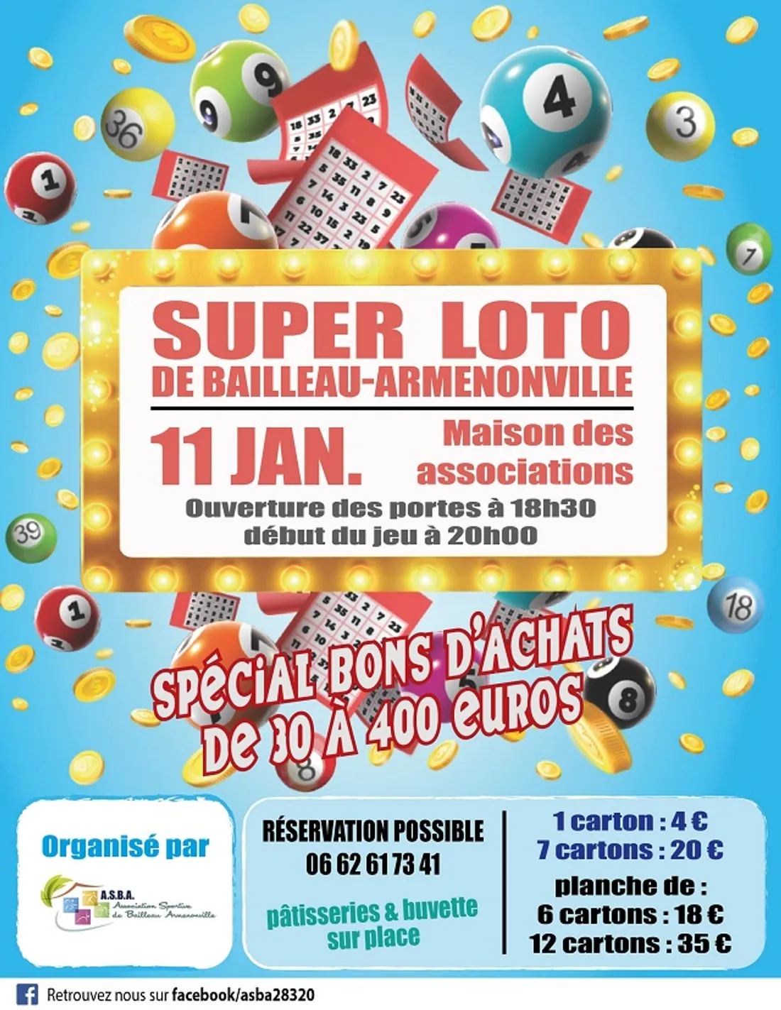 BAILLEAU-ARMENONVILLE - Loto de l'ASBA