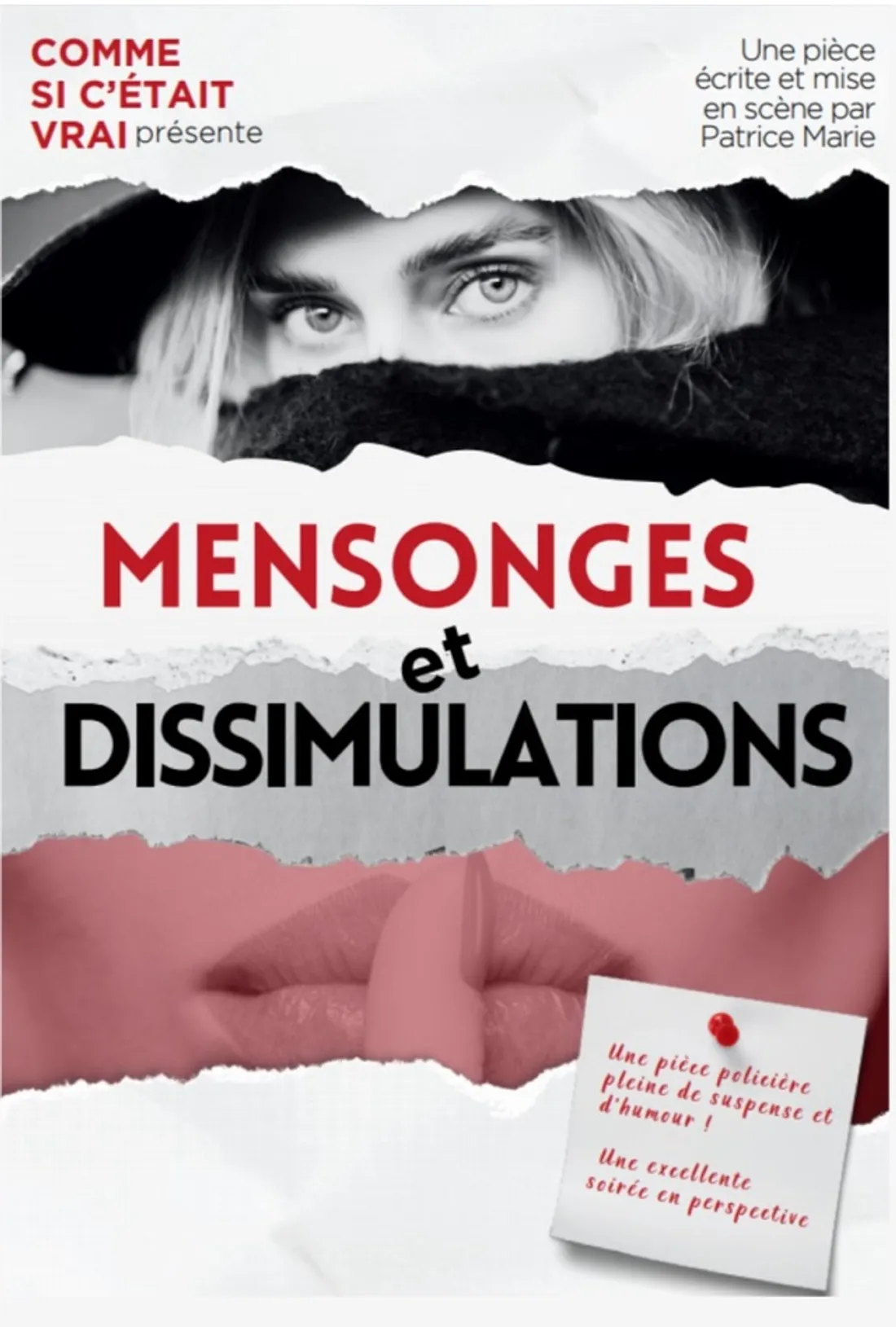 BAILLEAU-ARMENONVILLE - Théâtre : Mensonges et dissimulations