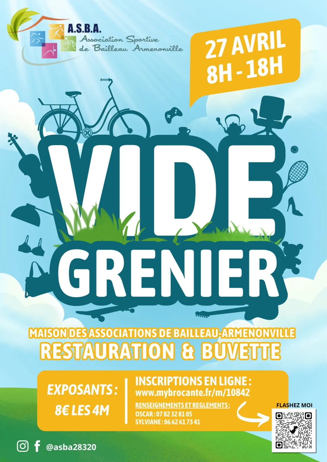BAILLEAU-ARMENONVILLE - Vide-greniers de l'ASBA
