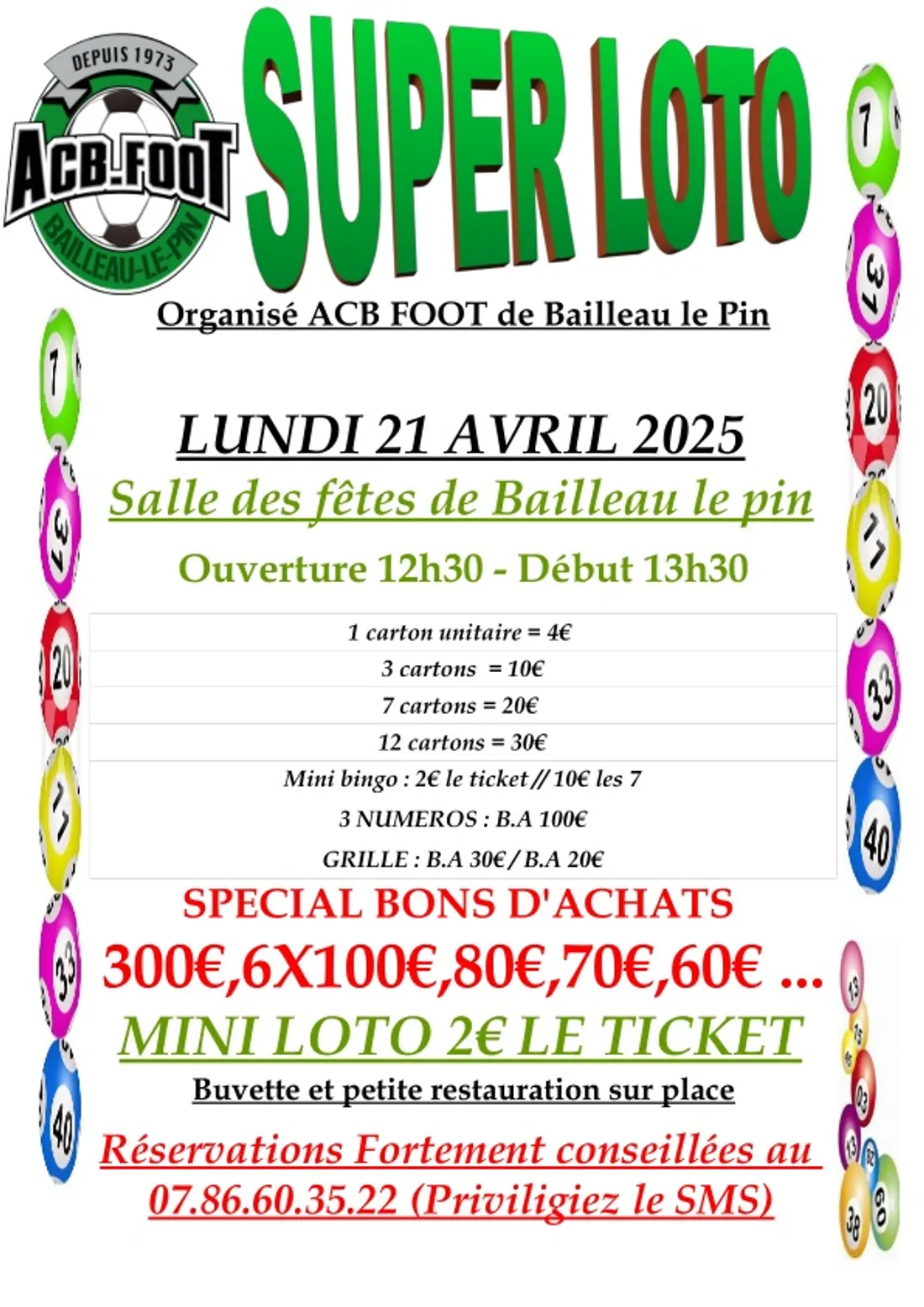 BAILLEAU-LE-PIN - Loto de l'ACB Foot