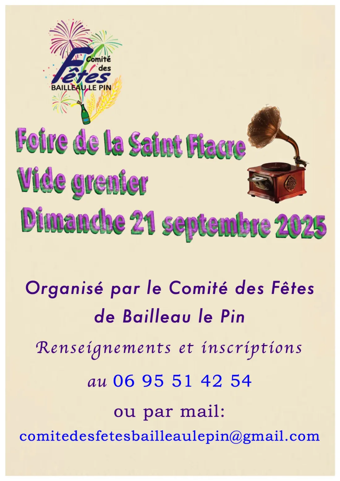BAILLEAU-LE-PIN - Vide-greniers, foire de la Saint-Fiacre