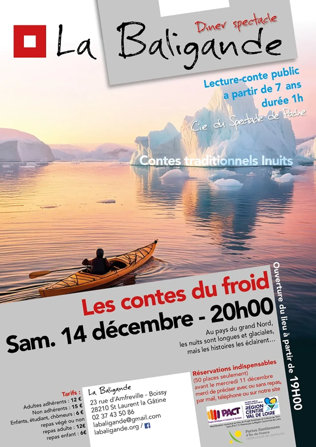 SAINT-LAURENT-LA-GÂTINE - Dîner spectacle : Les Contes du froid