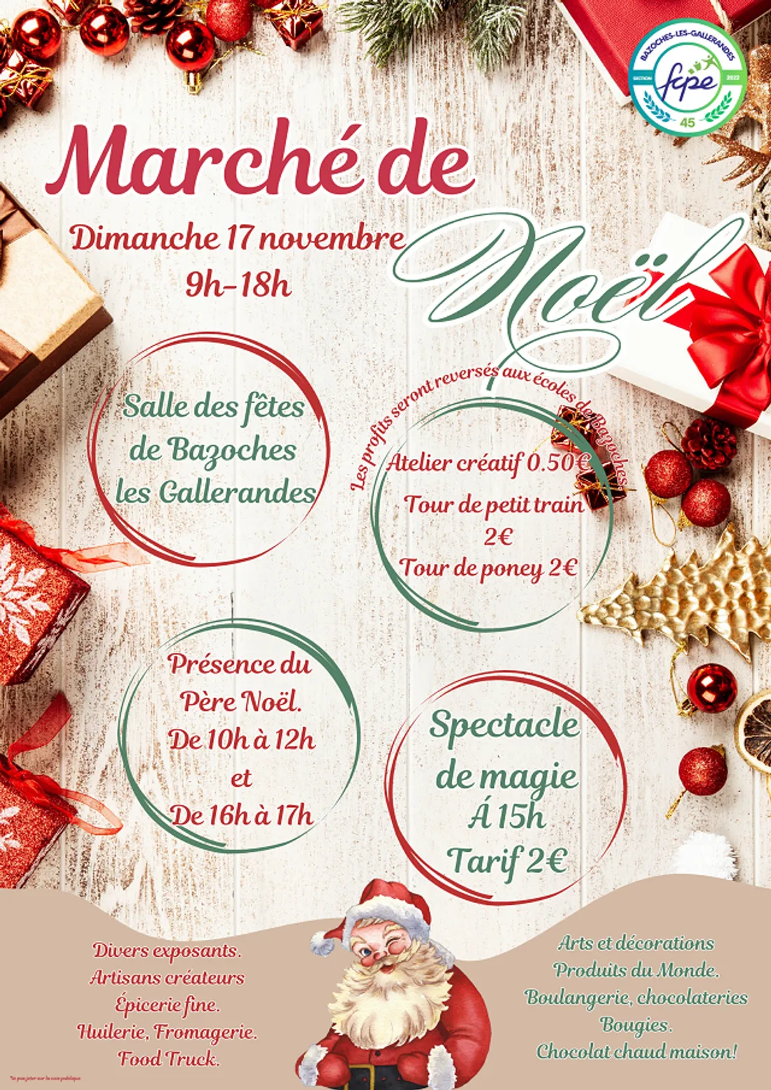 BAZOCHES-LES-GALLERANDES (45) - Marché de Noël