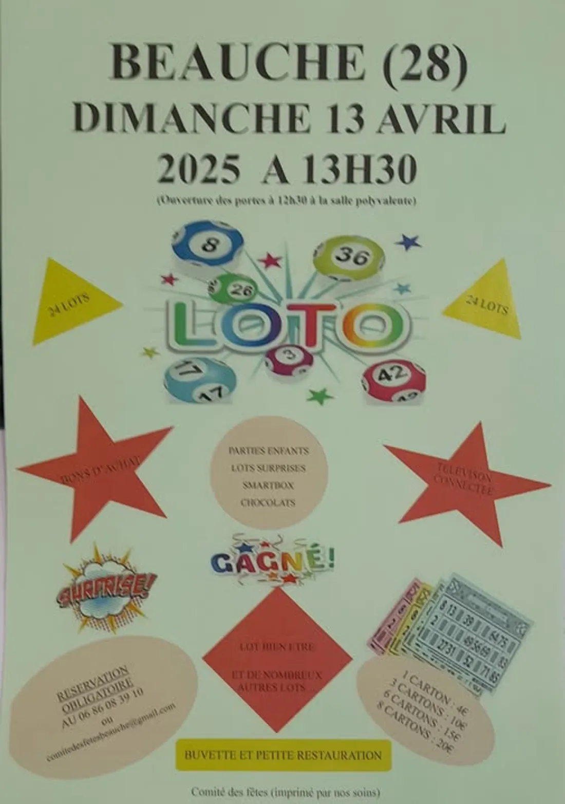BEAUCHE - Loto du comité des fêtes