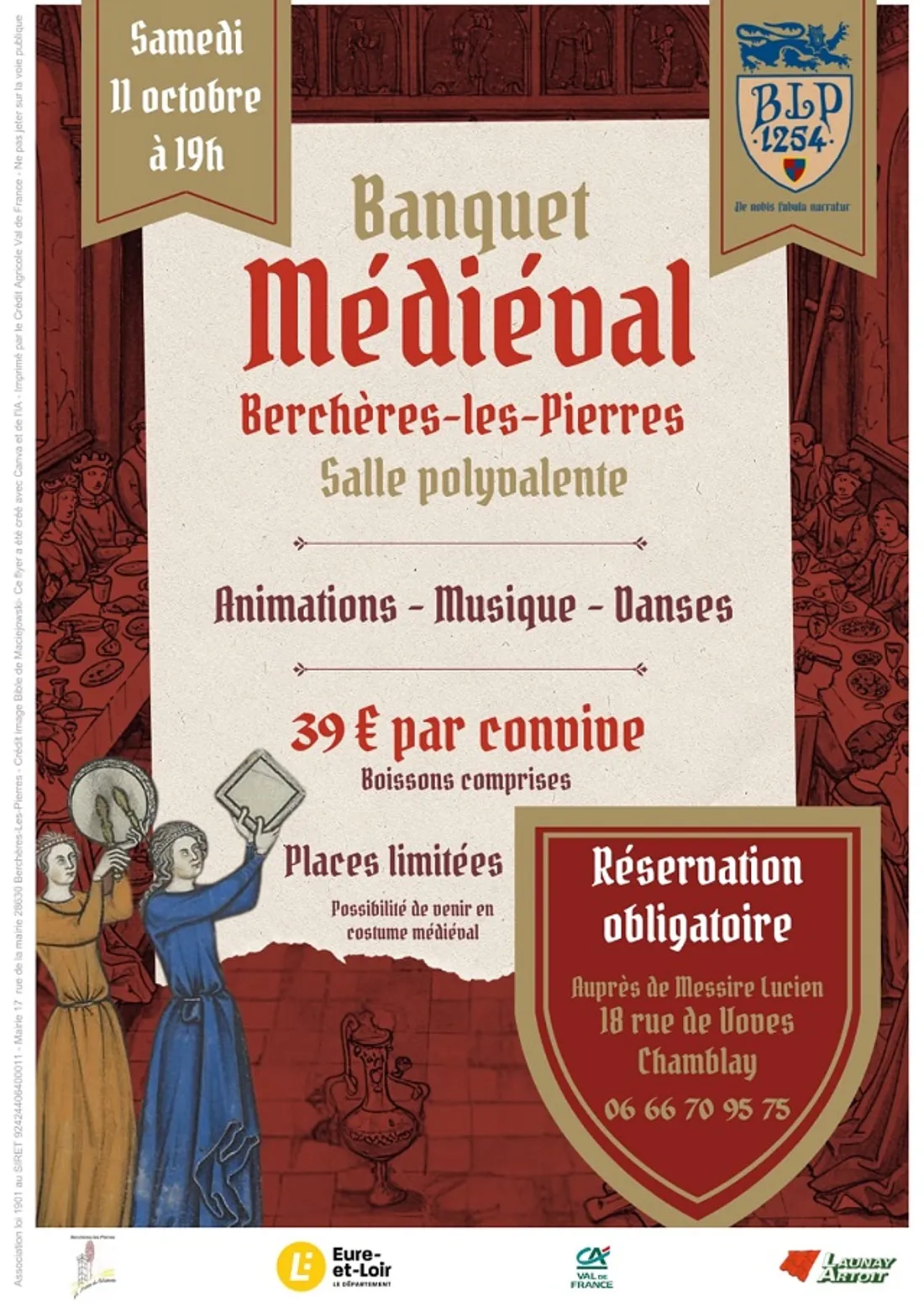 BERCHÈRES-LES-PIERRES - Banquet médiéval