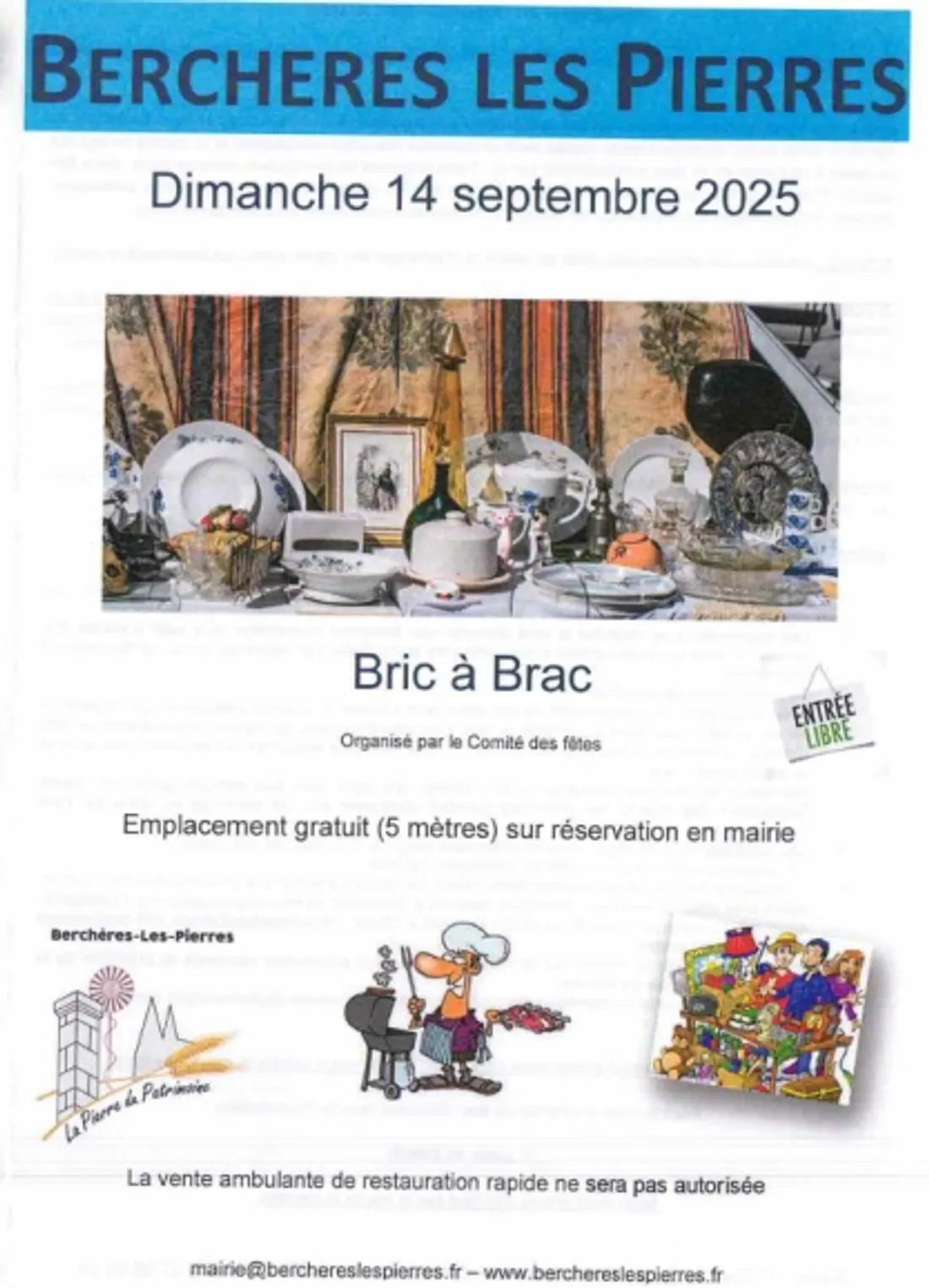 BERCHÈRES-LES-PIERRES - Bric-à-brac du comité des fêtes