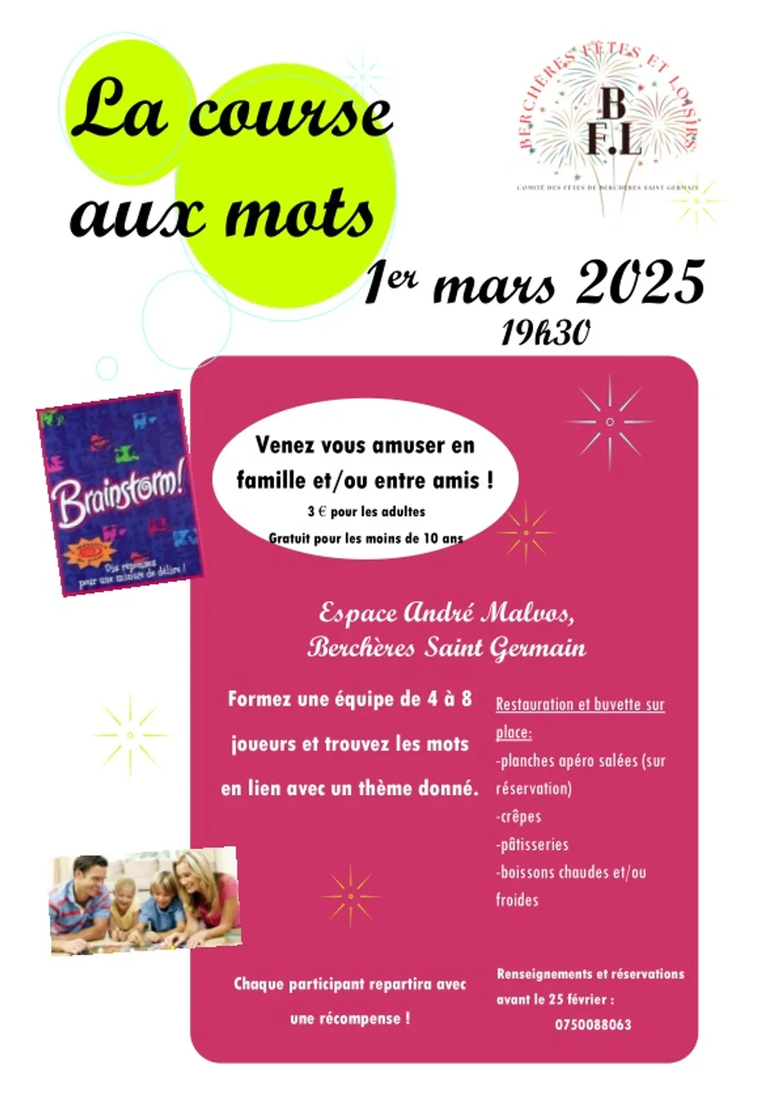 BERCHÈRES-SAINT-GERMAIN - La course aux mots