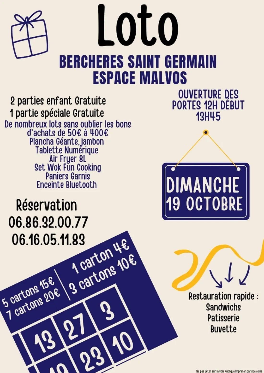 BERCHÈRES-SAINT-GERMAIN - Loto