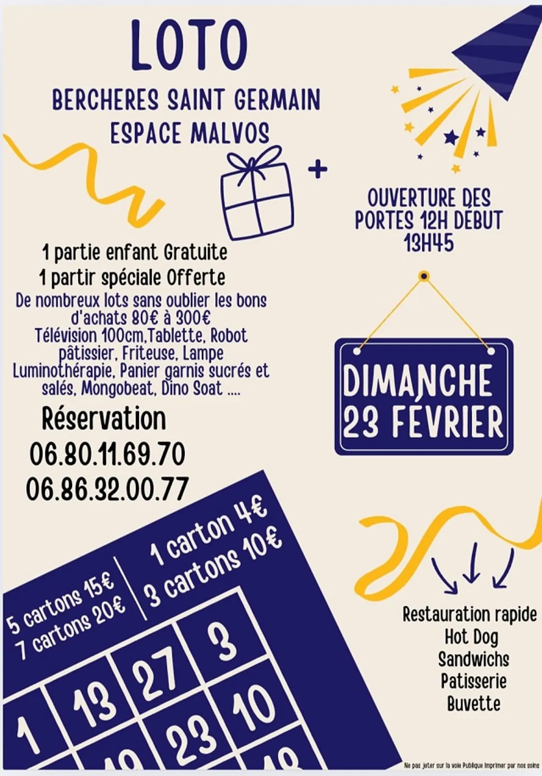BERCHÈRES-SAINT-GERMAIN - Loto de Solo 28