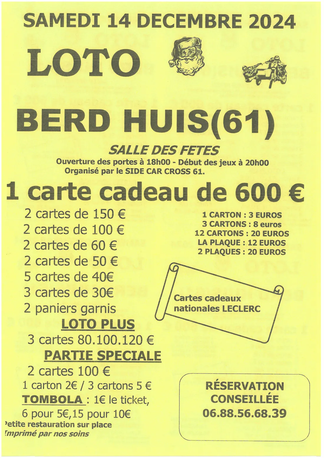 BERD'HUIS (61) - Loto du Side Car Cross 61