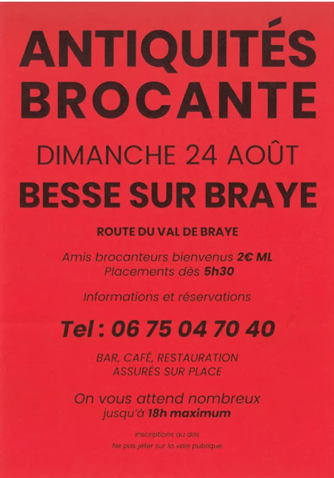 BESSÉ-SUR-BRAYE (72) - Antiquité brocante