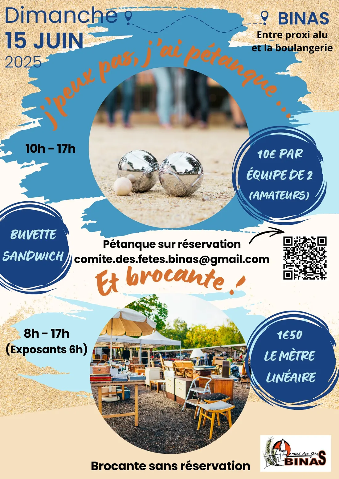 BINAS (41) - Brocante du comité des fêtes