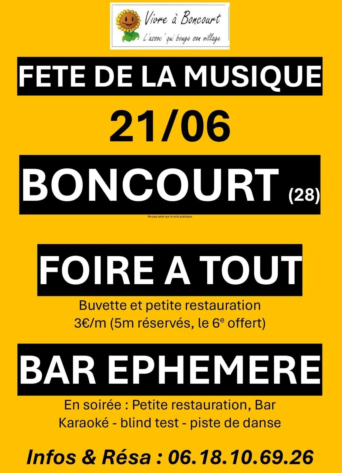 BONCOURT - Foire à tout et fête de la musique