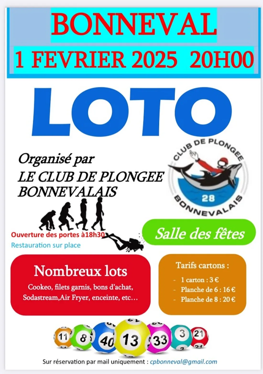 BONNEVAL - Loto du Club de Plongée Bonnevalais